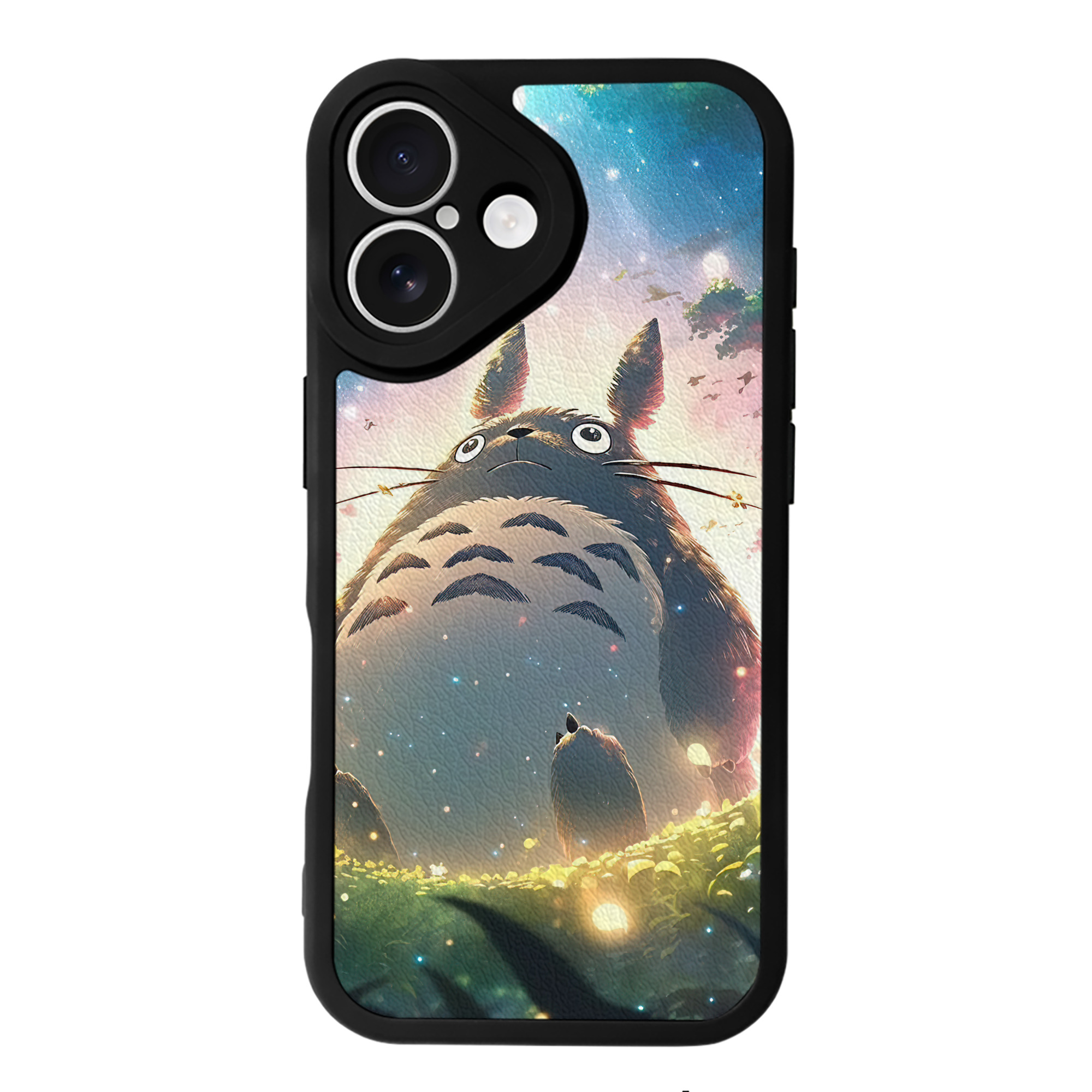 となりのトトロ 草壁メイ 草壁サツキ My Neighbor Totoro Satsuki Kusakabe Mei Kusakabe 【iPhone 16シリーズ対応】シリコンスマホケース（レザー調） 材質：シリコン